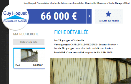 Annonces garages à vendre sur Charleville-Mézières