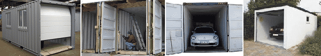 Construire des garages avec un container